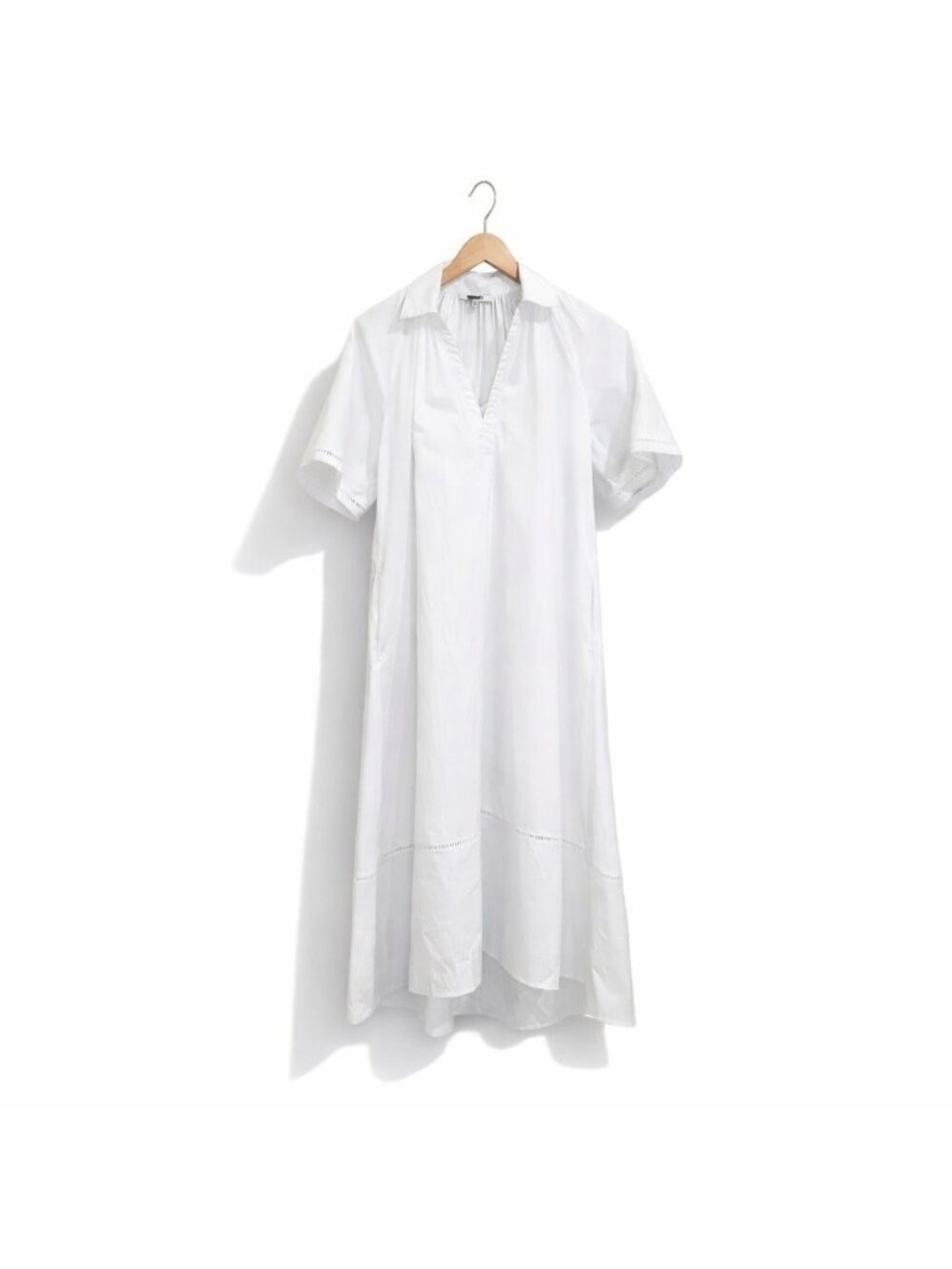 Madewell Poplin Splitneck Midi Shirtdress White Cotton Womens M NWT Missing Slip